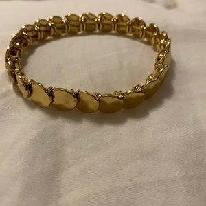 JCrew Elastic Gold Bracelet